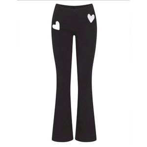 Skims Cotton Jersey Heart Flare Legging (Soot | Medium) Sold Out Style